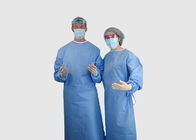 Dégradable bleu jetable matériel de robe chirurgicale de SMS avec des liens sur le cou/taille fournisseur