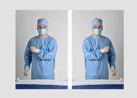 Les anti robes bleues statiques d'isolement, les robes chirurgicales stériles ont tricoté/manchettes de coton fournisseur