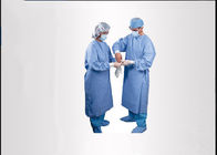 Virus non-toxique de robe de salle d'opération de résistant à l'eau envahissant avec la manchette tricotée fournisseur