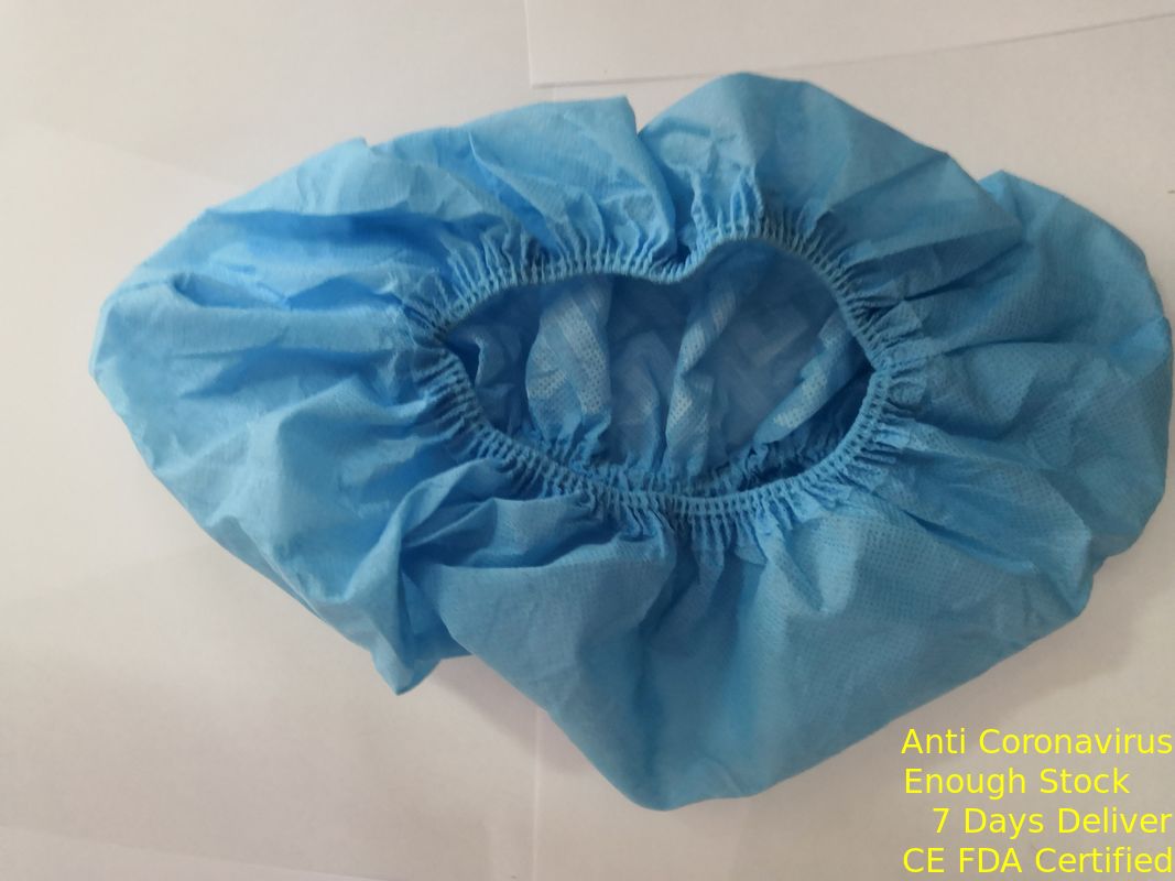 Couvertures jetables de chaussure chirurgicale de preuve de la poussière, couvertures jetables bleu-clair de pied fournisseur