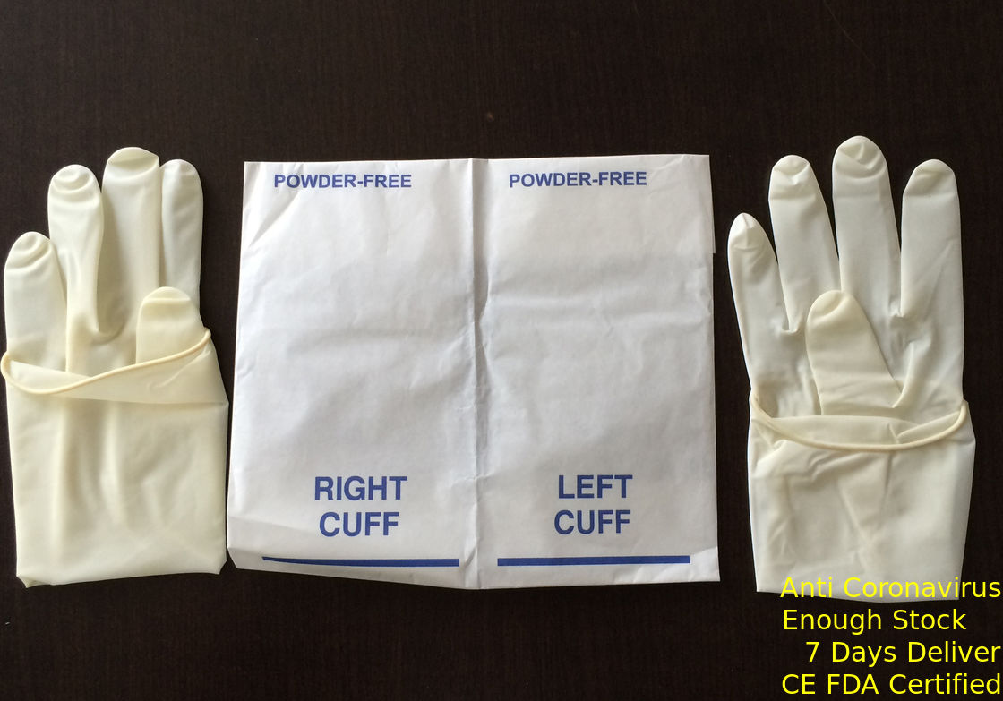 Force à haute résistance de latex stérile chirurgical jetable libre de gants de poudre fournisseur