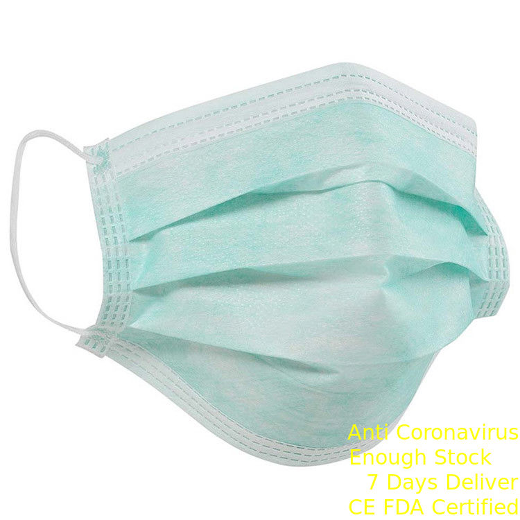 Masque protecteur jetable de respiration facile jetable mou du vert pp de pli de masque protecteur 3 fournisseur