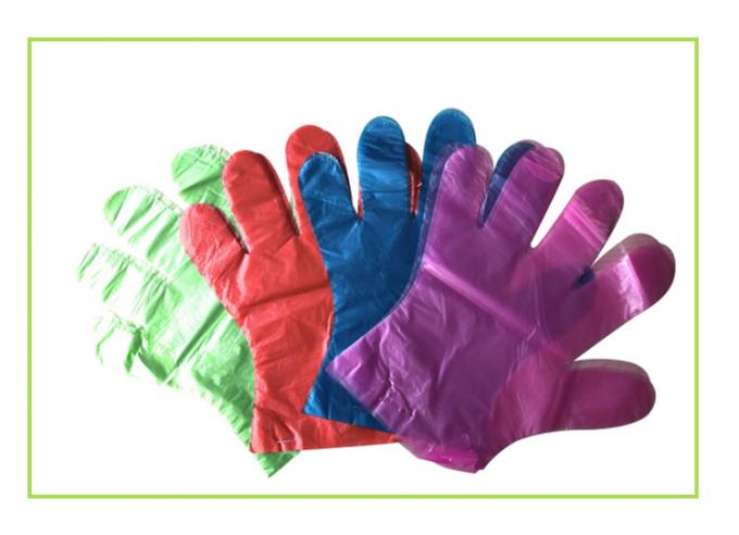 Gants jetables résistants imperméables de plastique polyéthylène pour la catégorie comestible