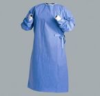 Anti robes chirurgicales stériles bleues bactériennes, robes chirurgicales de tissu avec 4 ceintures de maintien fournisseur