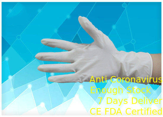 Gants médicaux jetables de résistance de larme, gants médicaux de latex avec l'approbation de la CE fournisseur