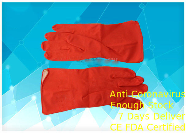 Résistance non stérile d'allergie de l'épaisseur 0.15mm de gants médicaux jetables de couleur rouge fournisseur