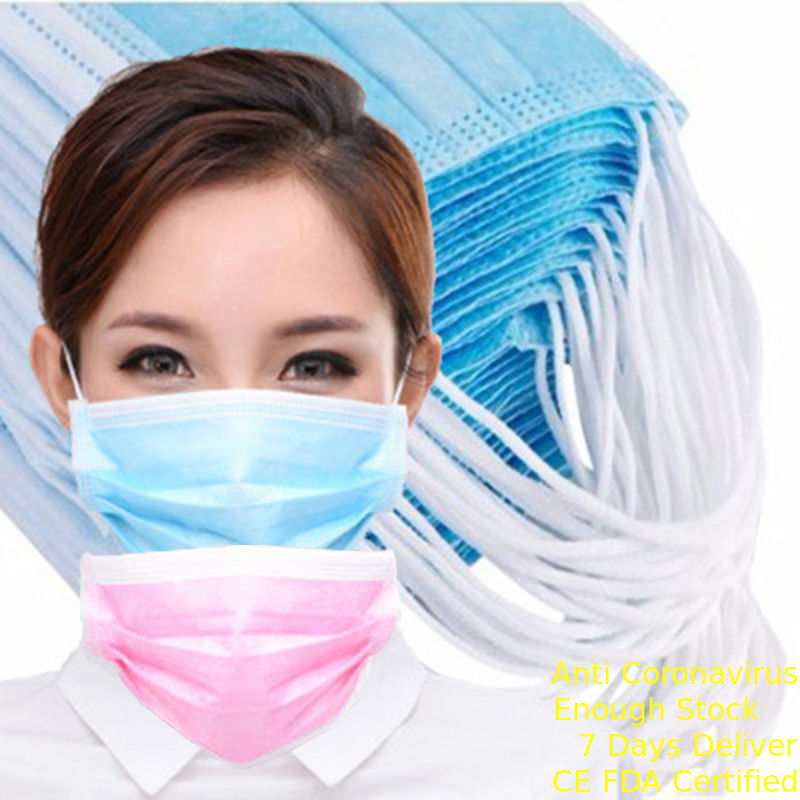 Le masque respiratoire jetable de lieux publics, 3 manient le masque protecteur habilement non tissé fournisseur